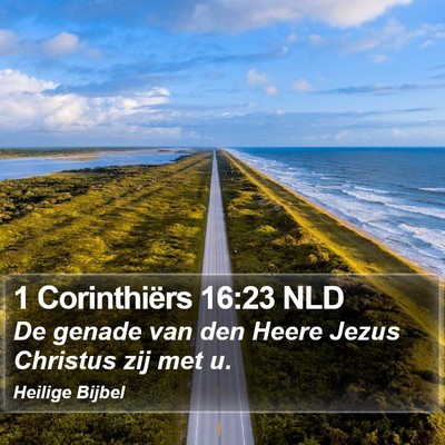 1 Corinthiërs 16:23 NLD Bible Verse Image