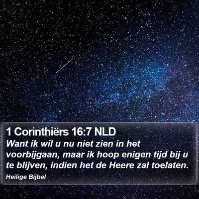 1 Corinthiërs 16:7 NLD Bible Verse Image