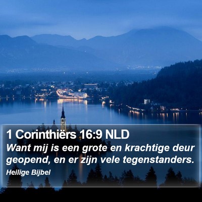 1 Corinthiërs 16:9 NLD Bible Verse Image