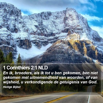 1 Corinthiërs 2:1 NLD Bible Verse Image