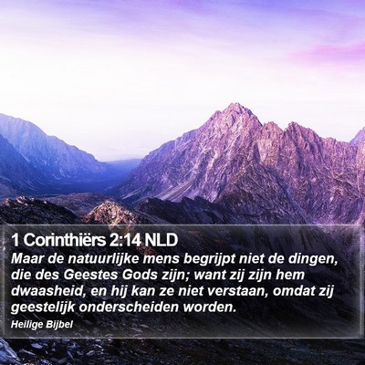 1 Corinthiërs 2:14 NLD Bible Verse Image
