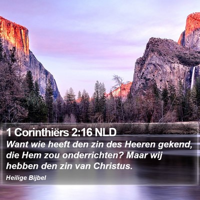 1 Corinthiërs 2:16 NLD Bible Verse Image