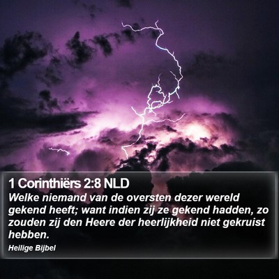 1 Corinthiërs 2:8 NLD Bible Verse Image