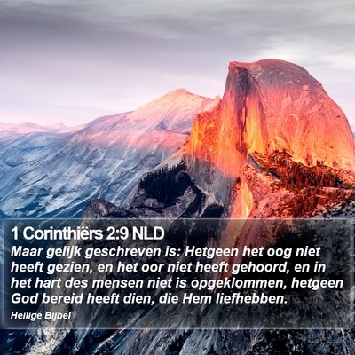 1 Corinthiërs 2:9 NLD Bible Verse Image