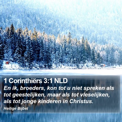 1 Corinthiërs 3:1 NLD Bible Verse Image