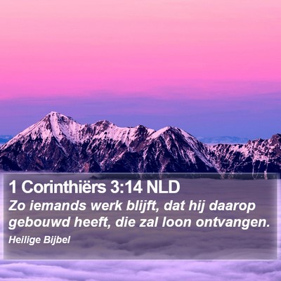 1 Corinthiërs 3:14 NLD Bible Verse Image