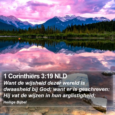 1 Corinthiërs 3:19 NLD Bible Verse Image