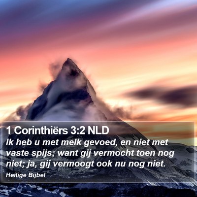 1 Corinthiërs 3:2 NLD Bible Verse Image
