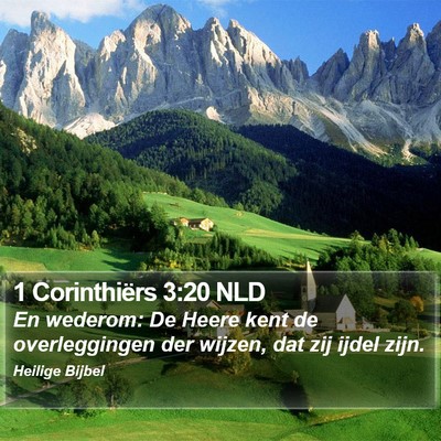 1 Corinthiërs 3:20 NLD Bible Verse Image