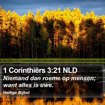 1 Corinthiërs 3:21 NLD Bible Verse Image