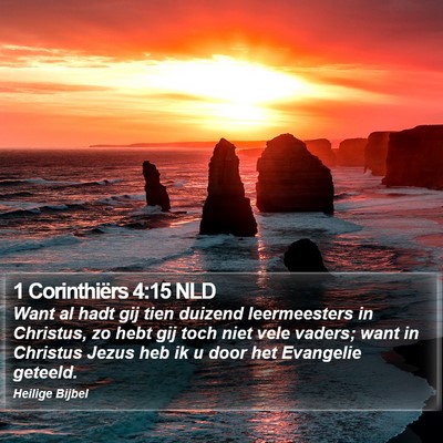 1 Corinthiërs 4:15 NLD Bible Verse Image