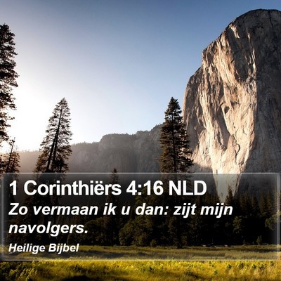 1 Corinthiërs 4:16 NLD Bible Verse Image