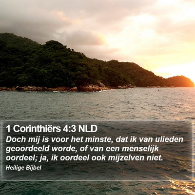 1 Corinthiërs 4:3 NLD Bible Verse Image