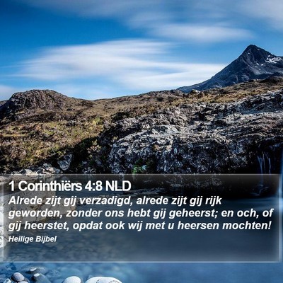 1 Corinthiërs 4:8 NLD Bible Verse Image