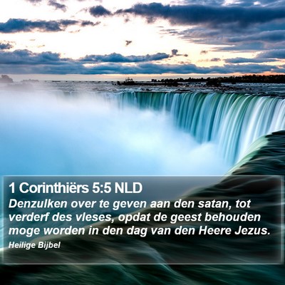 1 Corinthiërs 5:5 NLD Bible Verse Image