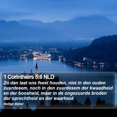 1 Corinthiërs 5:8 NLD Bible Verse Image