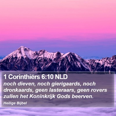1 Corinthiërs 6:10 NLD Bible Verse Image
