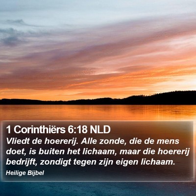 1 Corinthiërs 6:18 NLD Bible Verse Image