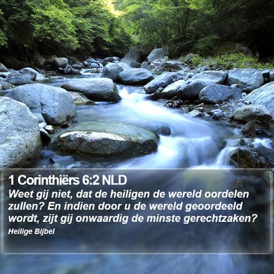 1 Corinthiërs 6:2 NLD Bible Verse Image