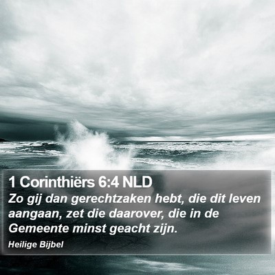 1 Corinthiërs 6:4 NLD Bible Verse Image