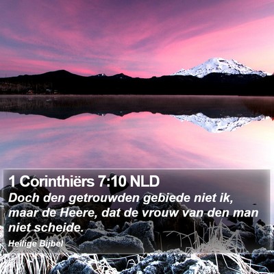 1 Corinthiërs 7:10 NLD Bible Verse Image