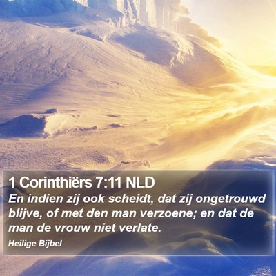 1 Corinthiërs 7:11 NLD Bible Verse Image
