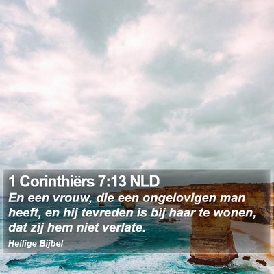1 Corinthiërs 7:13 NLD Bible Verse Image