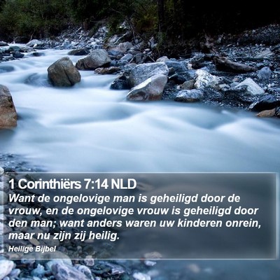 1 Corinthiërs 7:14 NLD Bible Verse Image
