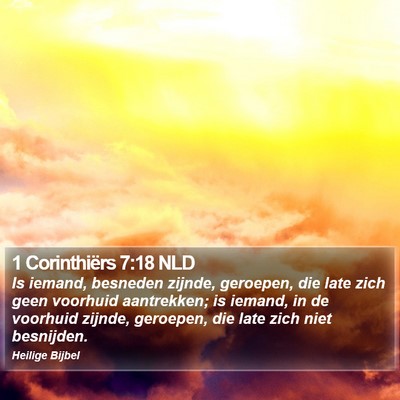 1 Corinthiërs 7:18 NLD Bible Verse Image