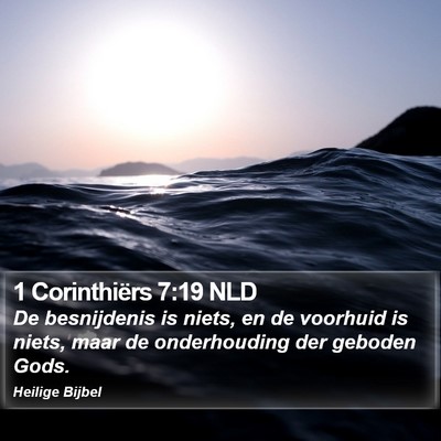 1 Corinthiërs 7:19 NLD Bible Verse Image