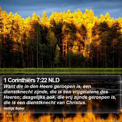 1 Corinthiërs 7:22 NLD Bible Verse Image