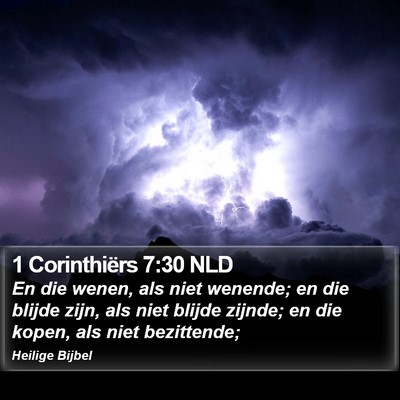 1 Corinthiërs 7:30 NLD Bible Verse Image