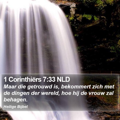 1 Corinthiërs 7:33 NLD Bible Verse Image