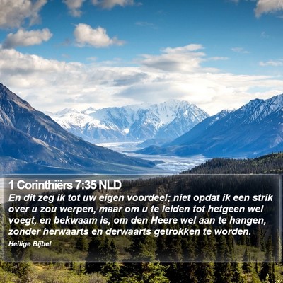 1 Corinthiërs 7:35 NLD Bible Verse Image