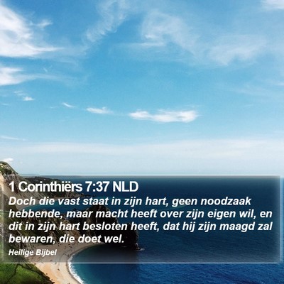 1 Corinthiërs 7:37 NLD Bible Verse Image