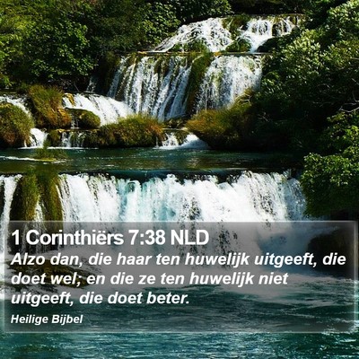 1 Corinthiërs 7:38 NLD Bible Verse Image