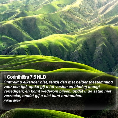 1 Corinthiërs 7:5 NLD Bible Verse Image