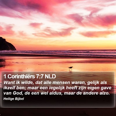 1 Corinthiërs 7:7 NLD Bible Verse Image