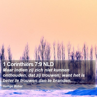 1 Corinthiërs 7:9 NLD Bible Verse Image