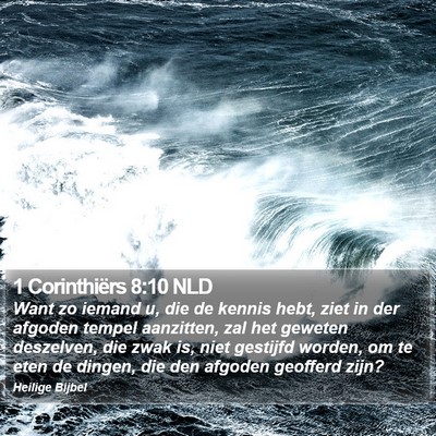 1 Corinthiërs 8:10 NLD Bible Verse Image