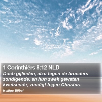 1 Corinthiërs 8:12 NLD Bible Verse Image