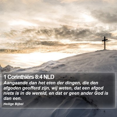 1 Corinthiërs 8:4 NLD Bible Verse Image