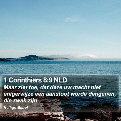 1 Corinthiërs 8:9 NLD Bible Verse Image