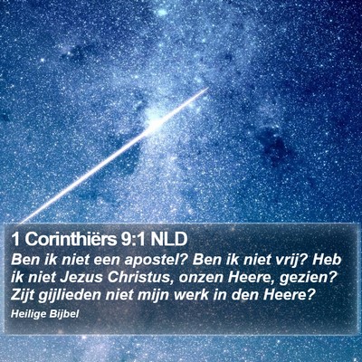 1 Corinthiërs 9:1 NLD Bible Verse Image