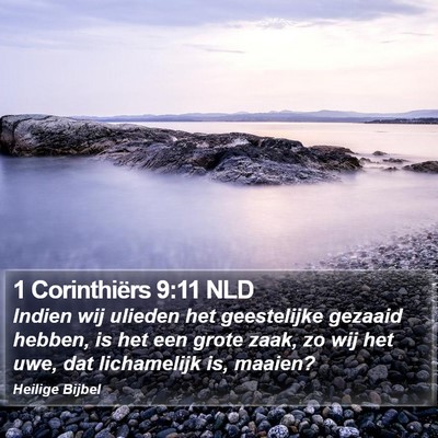 1 Corinthiërs 9:11 NLD Bible Verse Image