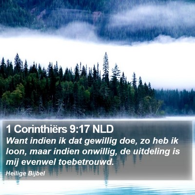 1 Corinthiërs 9:17 NLD Bible Verse Image