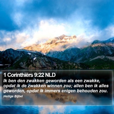 1 Corinthiërs 9:22 NLD Bible Verse Image