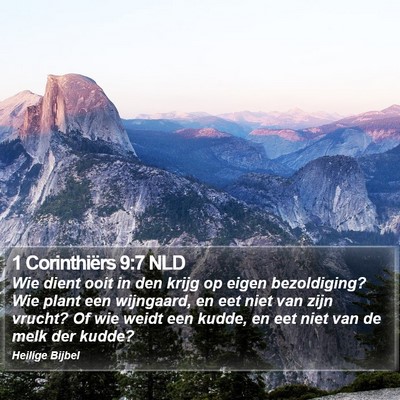 1 Corinthiërs 9:7 NLD Bible Verse Image