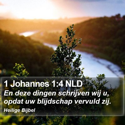 1 Johannes 1:4 NLD Bible Verse Image