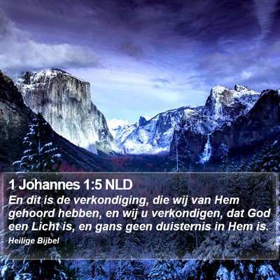1 Johannes 1:5 NLD Bible Verse Image